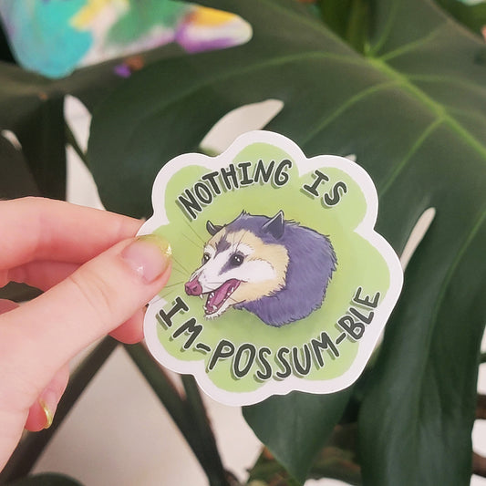 Im-Possum-ble Sticker