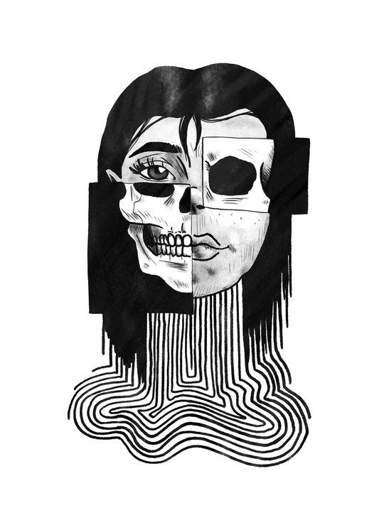 Skull Lady Print