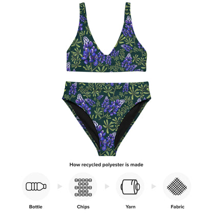 Arroyo Lupine Recycled high-waisted bikini