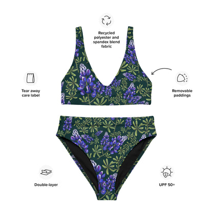 Arroyo Lupine Recycled high-waisted bikini